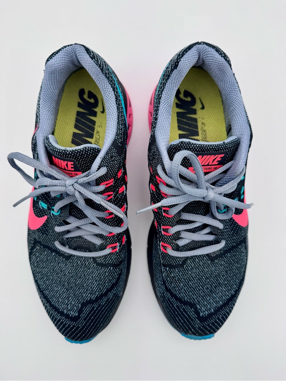 Nike Air Zoom Structure 18 Sneakers Womens 8.5 Athletic Running Shoes Colorful - Picture 12 of 14